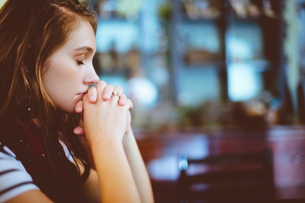 people, girl, praying